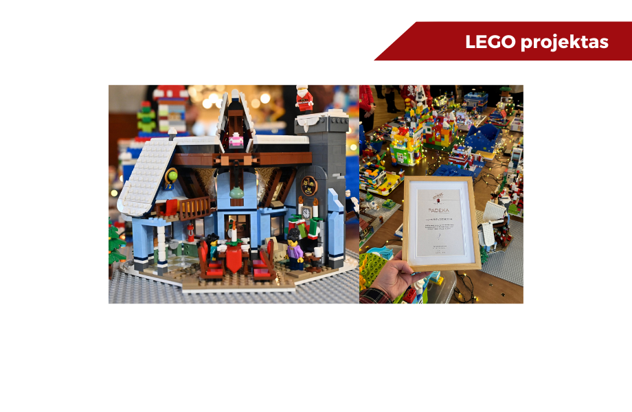 Panevėžyje įžiebtas LEGO Kalėdų miestelis